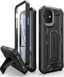 ArmadilloTek Vanguard Designed for iPhone 11 Case (6.1 inches) Military Grade Full-Body Rugged with Kickstand and Built-in Screen Protector - Black