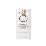 Sun Bum Mineral SPF 50 Face Stick Sunscreen | Water-Resistant Broad Spectrum Sunblock with Vitamin E | Hypoallergenic | Hawaii 104 Act Compliant (Octinoxate & Oxybenzone Free)| Travel Friendly 0.53 oz
