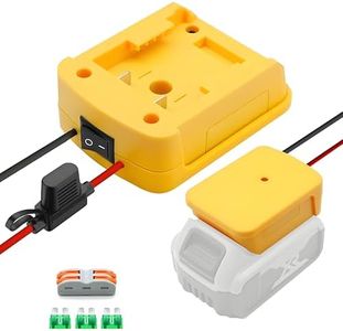 Power Wheels Adapter for DeWalt 20V Battery, Drill Batteries Converter for RC Car Toys, Rc Trucks, Robotics & Mods, Battery Conversion Upgrade Kit DIY Tools Accessories with Switch 30A Fuse 12AWG Wire