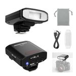 NEEWER Basics 5600K Mini Camera Flash Speedlite GN12, 2000mAh/500 Flashes/0.1-1.8s Recycle, Light Compatible with Canon Fujifilm Sony Nikon Digital Standard Hot Shoe Camera for Studio Photos, Z120 SE