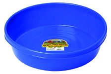 Little Giant® Plastic Utility Pan | Feed Pan | Durable & Versatile Livestock Feeding Bucket | Made in USA | 3 Gallon | Blue