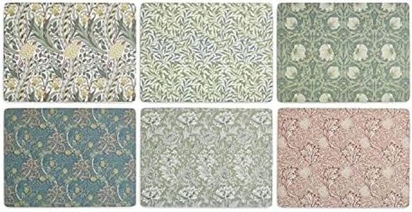 Spode Morris & Co Placemats Set of 6, Multi-colour, 30.5cm x 23cm/ 12" x 9" (X0010569174)