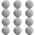 HPWFHPLF 12PCS Precut Tennis Balls, Walker Glide Balls, Heavy Duty Long Lasting Felt Pads for Furniture Legs and Floor Protection (Grey)