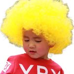 Fancydresswale wig for kids and Adults for role play and fancy dress parties one size fits all (Yellow)