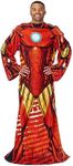 Marvel 1MAR024000002RET 's Iron Man, Being Iron Man Adult Comfy Throw Blanket, 48" x 71", Multi Color