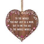 Gift for mum | Worlds Best Mum Wooden Plaque | Mothers Day gifts for Mums | thank you birthday christmas | something special ornaments | uk women woman her mammy mam step mama mam