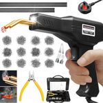 150W Plastic Welder, 2 in 1 Plastic Welding Kit, Hot Stapler Kit, 800PCS Hot Staples & 2PCS Welding Plastic Welding Rods, Plastic Repair Kit, Plastic Welder Gun for Car Bumper Plastic Crack Repair