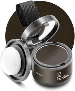 Acosexy Root Cover Up Hair and Beard Line Powder - Dark Brown for Women's Eyebrows, Men's Gray Hair Coverage, Bald Spots (Dark Brown)