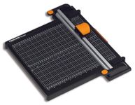 Fiskars A4 Recycled Titanium Ø45mm Rotary Paper Trimmer 30 cm, Black/Orange, 1004640