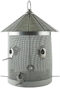 Woodlink Combo Seed Feeder Silo w/Perches, Gray, 14.5" H