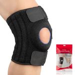 Cross Culture Knee Support with Open Patella, Adjustable Compression Knee Brace for Men Women, Knee Braces for Arthritis, Joint Pain or Ligament Injury