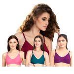 Prithvi Prency Bra/Every Day Non Padded Bra-Pack of 4 (Random Colours) (85/34B)