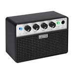 STRICH SEA-10 Electric Guitar Amplifier Mini Portable Rechargeable Amp, Specially Designed for Beginners of Electric Guitar to Practice, Dual Channel Guitar Speaker 1/4 Input, Clean, 2x5W