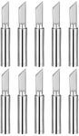 uxcell Soldering Iron Tips 4mm x 6.5mm Tool Edge Replacement for Solder Station Tip 900M-T-SK Silver 10pcs