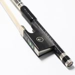 Textured Carbon Fiber Violin Bow 4/4 Size VINGOBOW 110V Advanced Level Parisian Eyes Ebony Frog 4 4 Full Fine Siberian Horse Hair Sweet Tone Straight Stick Smooth Screw for Professional Player