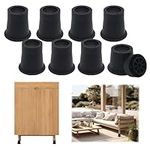 8pcs Furniture Risers, 3 Inch Black Bed Risers, Adjustable Heavy Duty Round Furniture Risers Lifts Supports Up to 6,000 Lbs, for Table, Sofa, Desk, Couch