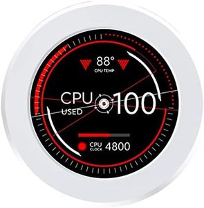 WOWNOVA 2.1" AIO Computer Temp Monitor CPU Cooler LCD Display Upgrade Kit for Water Cooling Systems, PC Sensor Panel for PC Computer Accessories in Side Prebuilt Gaming PC Parts ARGB Case (White)