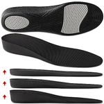 Ailaka Height Increase Insoles for Men Women - 1 Pair PU Shoe Lifts Inserts Elastic Shock Absorbing Sports Thick Shoe Insoles Height Increase, Elevator Inserts for Men Women