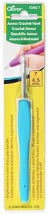 Clover Amour Crochet Hook, 4.5 mm Size, Yellow