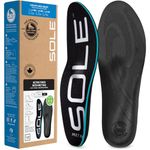 SOLE Active Thick + Met Pad Insoles - Custom Moldable Orthotic Support for Any Arch Type, Plantar Fasciitis Relief - Mens 9/Womens 11, 1 Pair