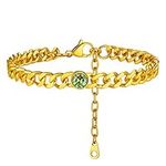 PROSTEEL Gold Ankle Bracelets for Women Anklet Gold Cuban Link Ankle Bracelet