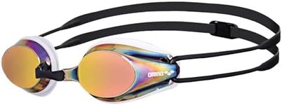 Arena Tracks Mirror Swim Goggles White, Red Copper, Black