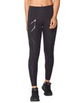 2XU Women's Core Compression Tights, Black/Silver, S