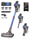 Cordless Vacuum Cleaner, 450W 38Kpa Stick Vacuum with Wall-Mounted Charging Dock Station, Smart Display, Up to 55 Mins, 1.5L Dust Cup, Lightweight Vacuum for Hard Floor Carpet Pet Hair