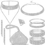 EIELO Rhinestone Jewelry Set for Wo
