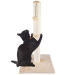 Dimaka 34" Tall Ultimate Cat Scratching Post, Claw Scratcher with Sisal Rope and Covered with Soft Smooth Plush, Vertical Scratch [Full Stretch], Modern Stable Design 34 in Height (Beige V2)