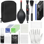 Professional Camera Cleaning Kit, DSLR Camera Cleaning Accessories with Storage Box, Screen Cleaner, Air Blower, Lens Cleaning Pen, Cleaning Brush, Cleaning Cloth, Cleaning Swabs, Gloves