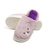 Soft Warm Woolen Eva Slippers for Women and Men Casual Flats Home Footwear Closed Toe Couple Indoor Soft Comfortable Sole Slides (Lpurple uk5)