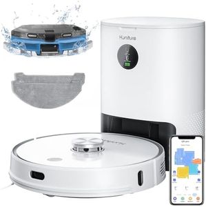 HONITURE Robot Vacuum and Mop Combo,Q6 Pro Robot Vacuum Cleaner with Self-Emptying,4000pa Max Suction Laser Navigator Robotic Vacuum with Smart Mapping,250 Mins Run-Time,App Control,Ideal for Pet Hair