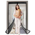 Magnetic Screen Doors 36 * 83 in with MagnetsHeavy Duty Mesh Curtain Door Screen Closure Fits All Doors Keep Mosquito Bugs Fly Away Outdoor Pet Kid Entry Friendly Full Frame Hook Loop Keep Open