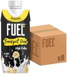 FUEL10K Banana Breakfast Milk Drink, High Protein & Vitamins, 330 ml (Pack of 8)