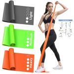 4.9ft Resistance Bands Set, Stretch Bands for Working Out, Elastic Bands for Home Exercise, Gym, Physical Therapy Bands for Stretch, Yoga, Pilates, Rehab, Strength Training