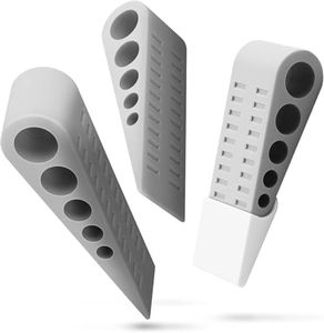 Fosmon Door Stopper (3 Pack), 1.25 inch Non-Toxic Odorless (Safe for Pets and Kids) Decorative Heavy Duty Rubber Grip, Door Stop Wedge Holders for Wood Carpet Laminate Concrete Floor
