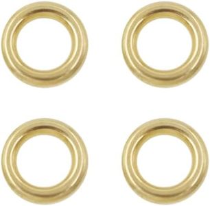 Brass O Ring,Strong O-Ring Circle,TTZEZE Solid Loop Buckle O Ring,Welded Ring,Weaver Leather O-Ring,4PCS Metal Ring Hardware for DIY Dia. 2.5cm/0.98'' Thickness 0.4cm/0.16'', Gold