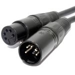 PULSE DMX Spiral Shielded Insulated 5 Pin Male to Female Cable 2m [2 metres]