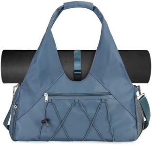 Forestfish Gym Bag For Women With Yoga Mat Holder & Shoe Compartment & Wet Dry Storage Pocket & Adjustable Strap