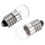 sourcing map E10 Screw Base Miniature Bulbs DC 4.8V Warm Yellow Light Mini Lamps with Storage Box, Pack of 10