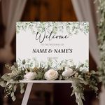 EUCALYPTUS Wedding Welcome Sign, A1, A2, A3 or A4, Botanical Wedding Sign, Minimalist Wedding, Modern Greenery Sign, Printed Wedding Sign