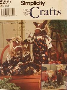 OOP Simplicity Crafts Pattern 8266. 20" Stuffed Horse or Pony Rag Dolls + Clothes