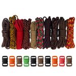 PARACORD PLANET 550lb Type III Paracord Combo Crafting Kits with Buckles (Autumn)