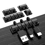 INCHOR 5-Pack Cord Organizer, Cable Clips Cord Holder, Cable Management USB Cable Power Wire Cord Clips, Cable Organizers for Car Home, and Office (1, 2, 3, 5, 7 Slots)