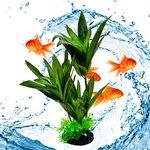 JAINSONS PET PRODUCTS Mini Bamboo Plant for Aquarium fish tank Decoration, Natural Looking Aquarium Plant, Create Natural Environment in your Fish Tank (Height: 12 inch)