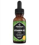 Vitamin K2 Drops, 200 mcg Vitamin K2 per Daily Dose, High Strength, Vegan & Liquid, MK-7 Menaquinone (> 99% All-Trans Form), 50 ml (1700 Drops), Supplement Without Additives, High Bioavailability