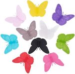 SUNNYCLUE 10Pcs Silicone Wine Markers Silicone Wine Glass Charms Butterfly Glass Identifiers for Drinks Suction Cup Butterfly Wine Tags Wine Markers for Stemless Glasses Party Favors Mixed Color