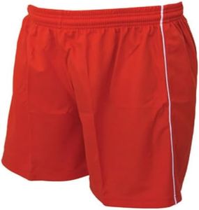 Vizari Dynamo Soccer Shorts for Men and Women | Versatile Polyester Dynamo Shorts for Multiple Sports Activities Red