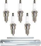 JoyTube F7TC Spark Plug Compatible with GX120 GX160 GX200 GX240 GX270 GX340 GX390 4-Stroke Engine Generator Lawnmower Chainsaw Tractor Water Pump Rototiller Go Tillage Polishing Machine（Pack of 5)